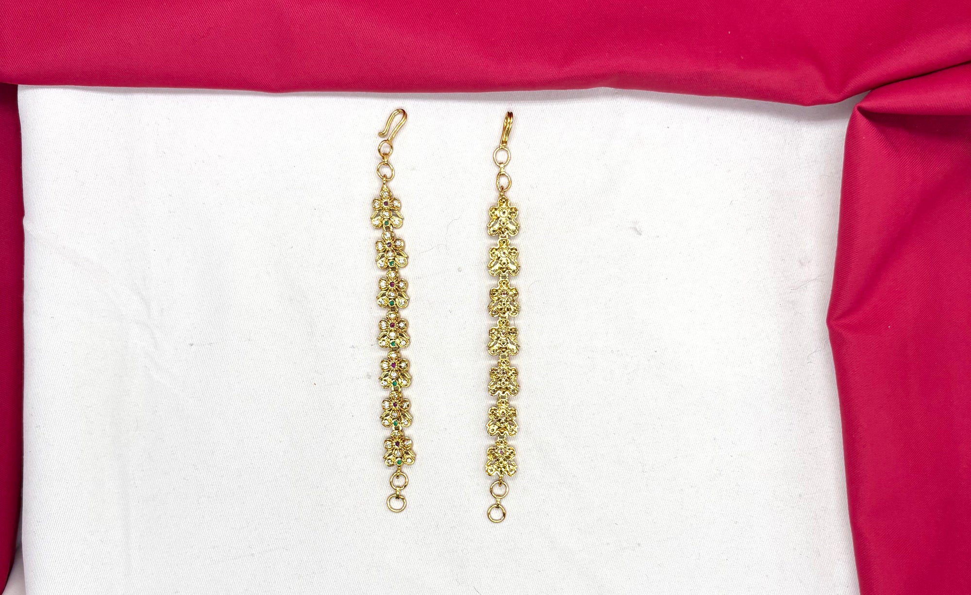 Matte finishing flower design with multi-stone Matilu