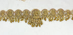 Matte finishing Lord Lakshmi designed with Golden balls and peacock finish Chain Vaddanam