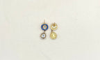 Premium Moissanite Stones floral design Blue circle finish Short Necklace