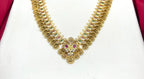 Jadau kundan Stone-Studded With lord Lakshmi Long Necklace