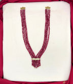 Maroon multi -layered Onyx Beads Rani-Haram