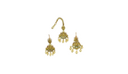 Matte finishing multi-stones small lord Lakshmi Combo-set Necklace