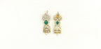 cubic zirconia (American diamond) with pink & emerald-green stone Kanti
