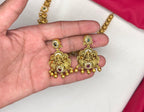 Nakshi finishing lord Lakshmi pendant golden balls short Necklace