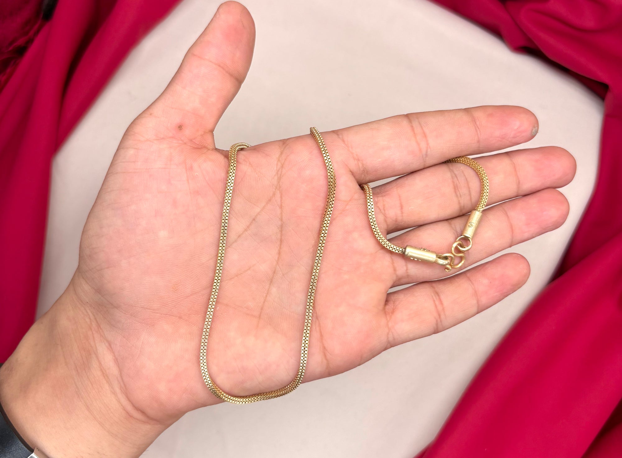 Original Panchaloham Smooth Flat Snake Men Neck-chain