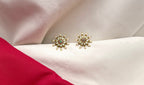 Matte finishing Green stone Handcrafted Stud