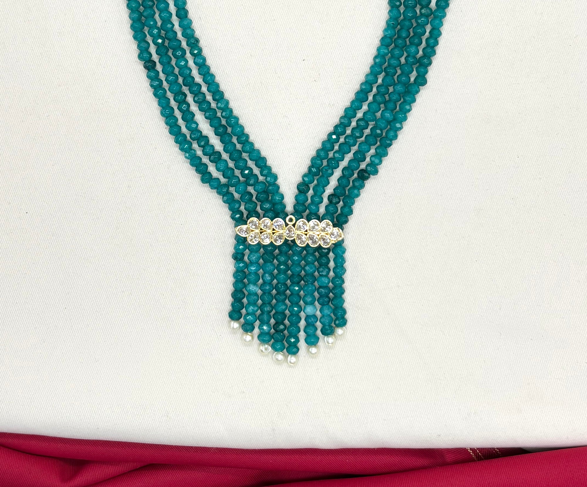 Sea Green multi -layered Onyx Beads Rani-Haram