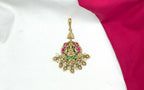 Matte finishing lord design Golden balls Maang Tikka