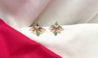 Jadau Kundan with white pearls and green drop Earring