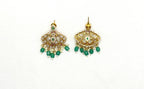Jadau Kundan finishing with American Diamonds peacock design long necklace