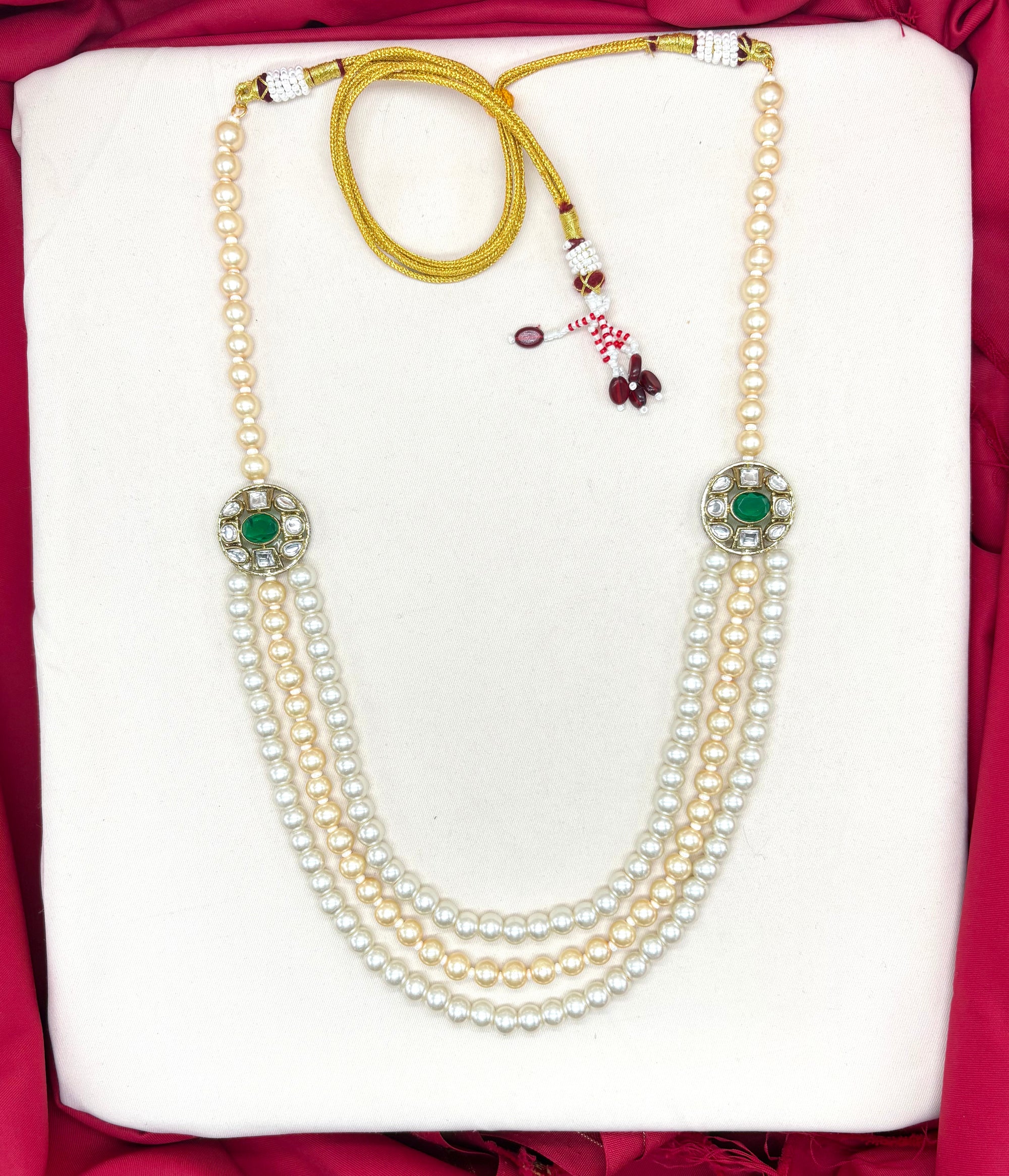 Premium Green&ad stones Ethnic Mala for unisex