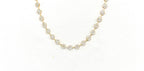 Matte finish cubic zirconia floral-patterned Short Necklace