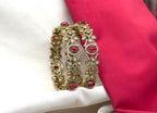 Victorian finishing Beautifully designed Floral with Red Stones Bangle