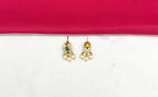 Matte finishing Ad stones with white pearls with pink and green stones Choker