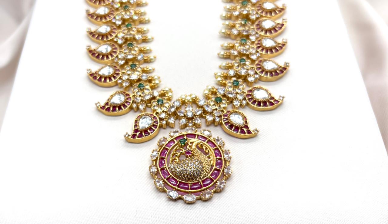 Jadau kundan Long Necklace