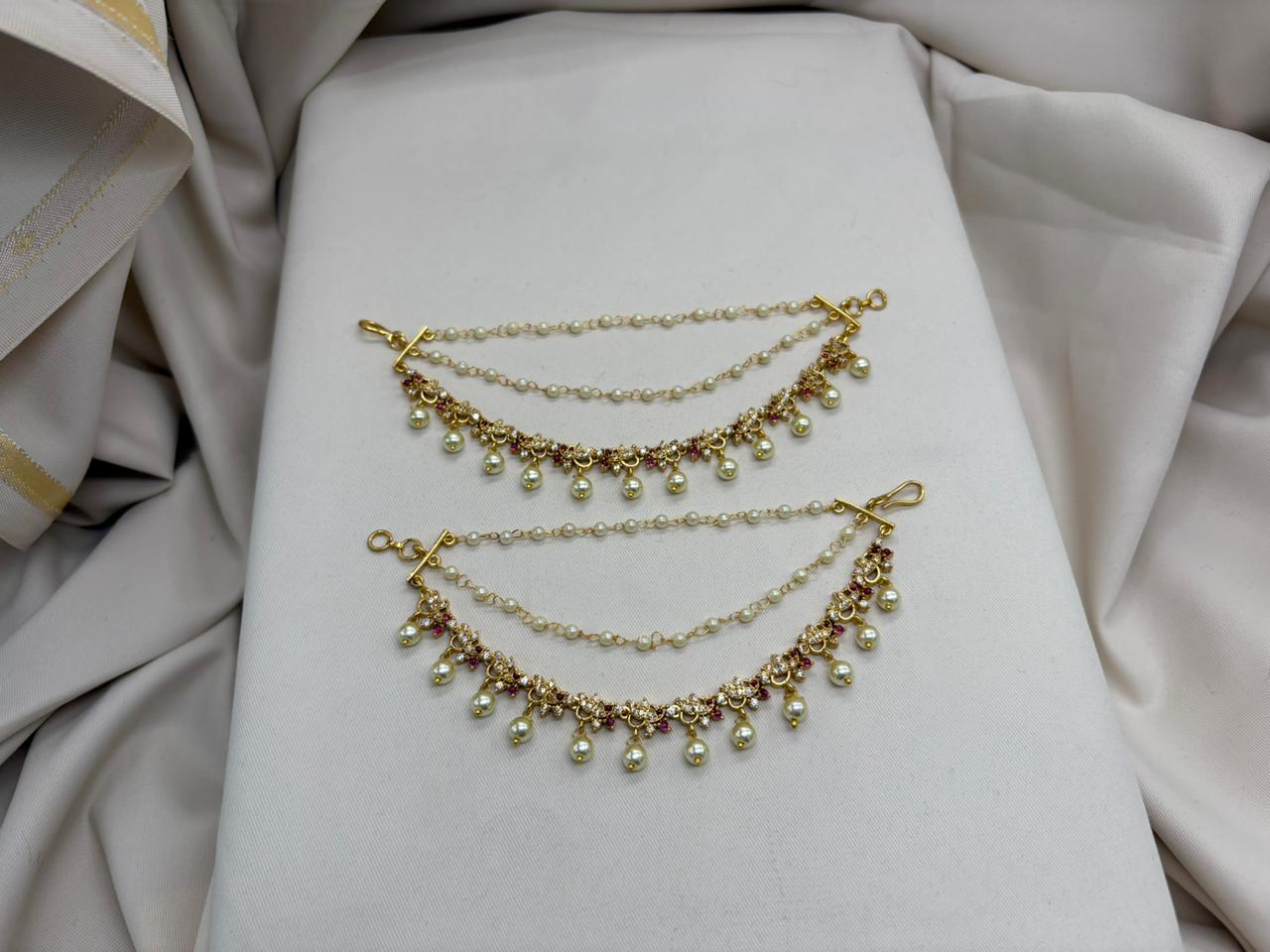 CZ Gold Finish Champasaralu