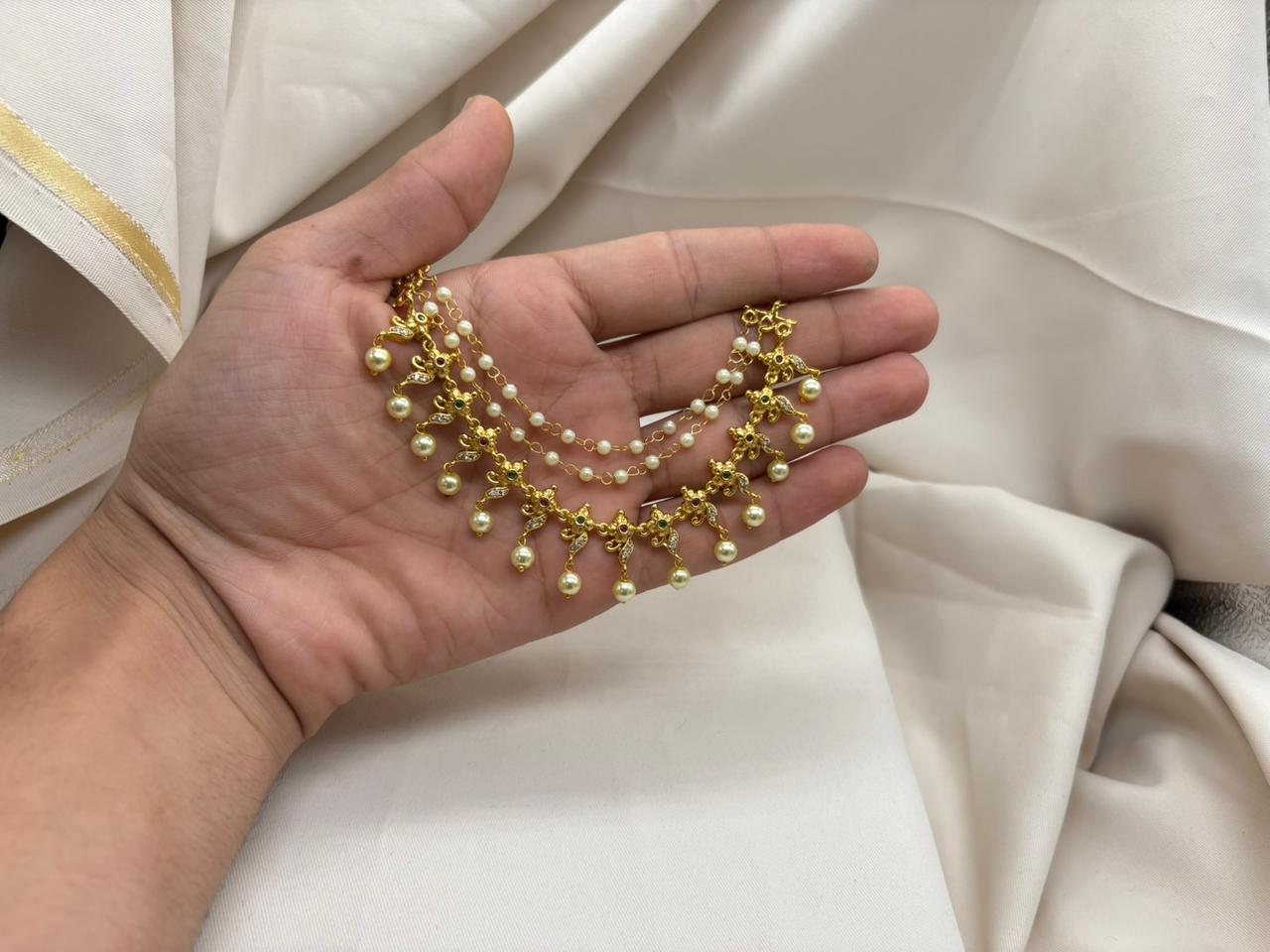 CZ Gold Finish Champasaralu