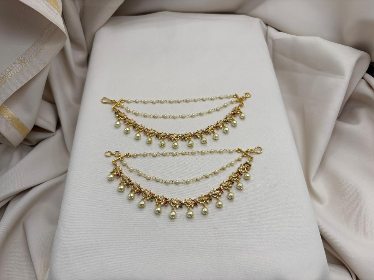 CZ Gold Finish Champasaralu
