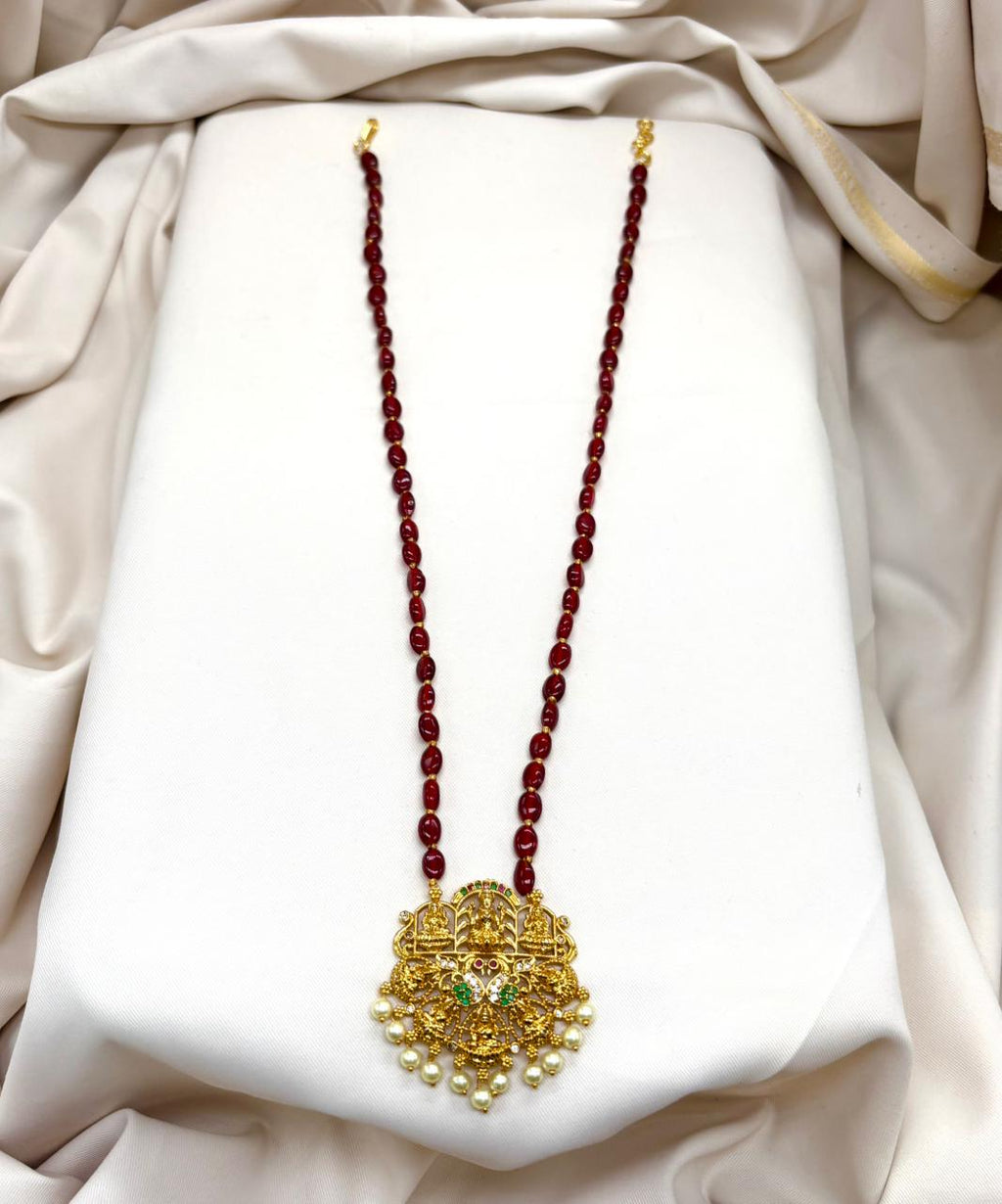 Handmade Red Monalisa Beads Rani Haram
