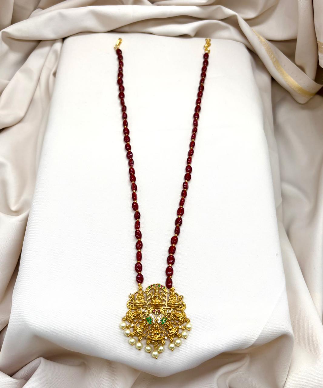 Handmade Red Monalisa Beads Rani Haram