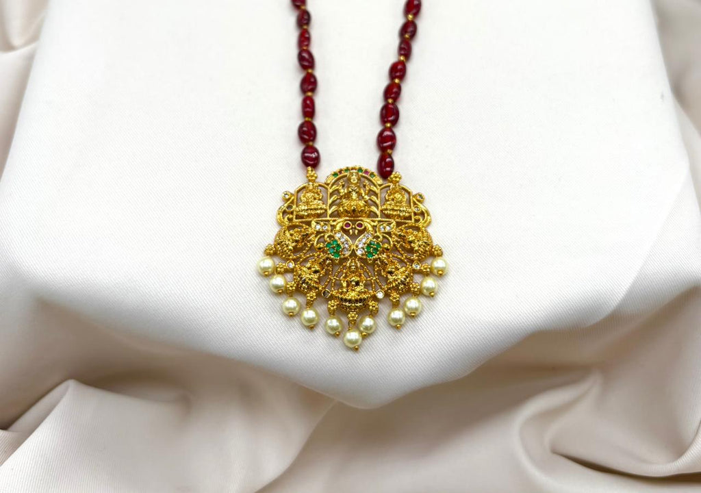 Handmade Red Monalisa Beads Rani Haram
