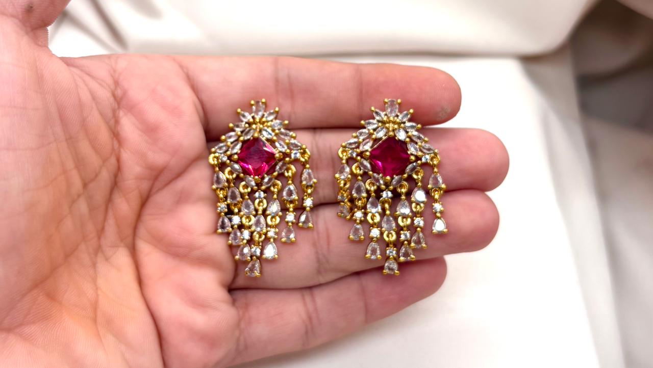 Ruby Stone Earring