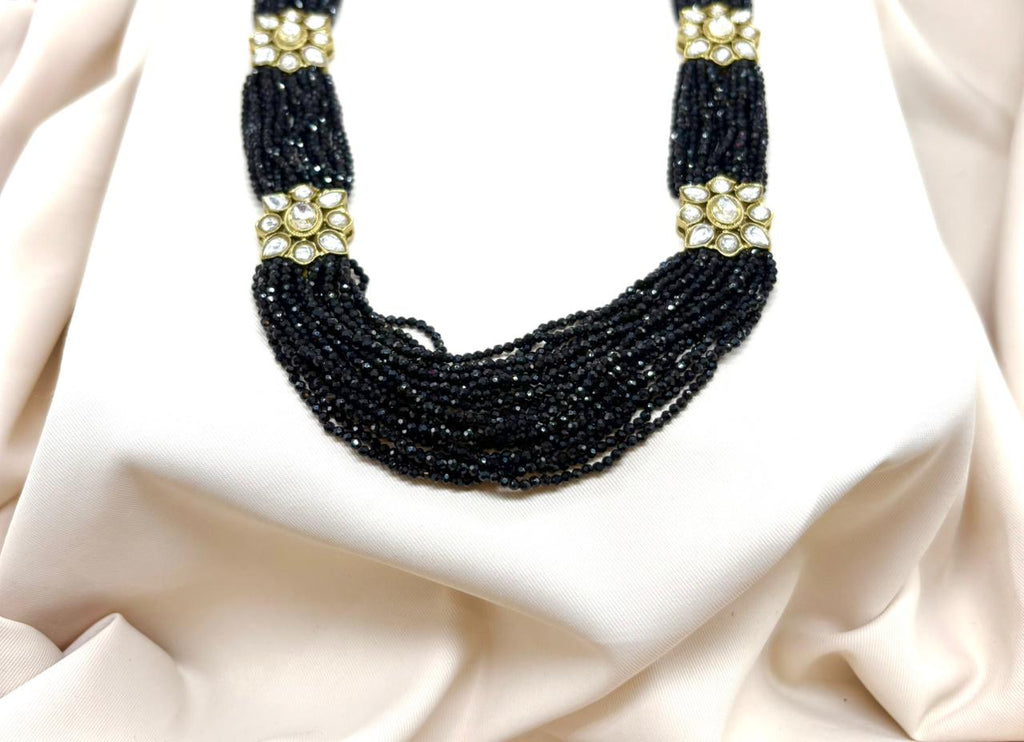 Black Crystal Beads Rani-Haram