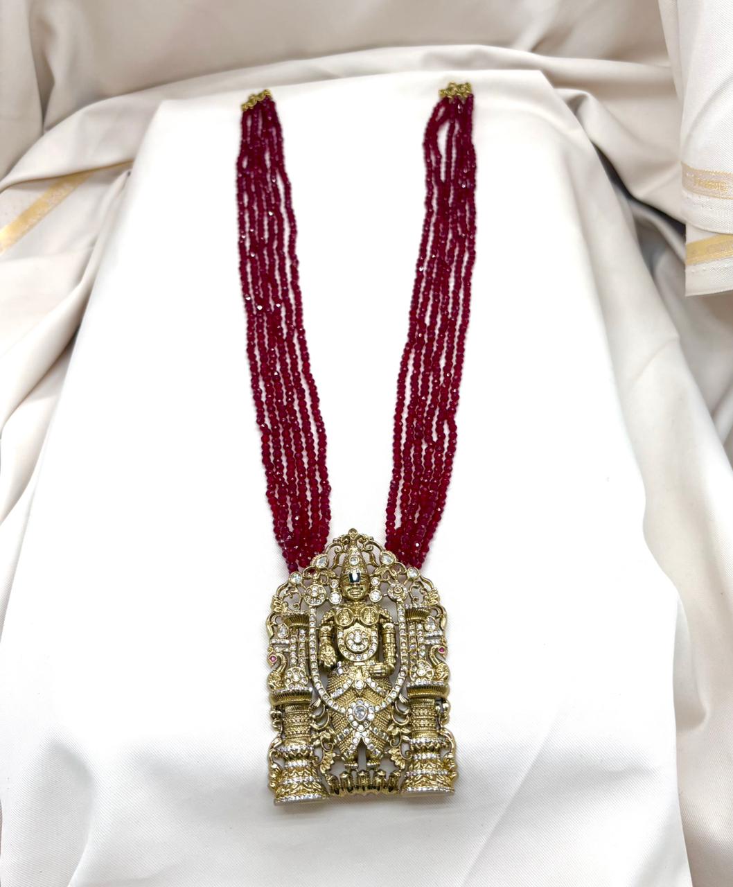 Lord Balaji Pendent Red Rani Haram
