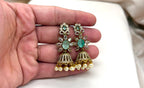 Victorian Sea Green stone Short Necklace