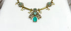 Victorian Sea Green stone Short Necklace