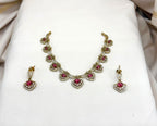 Victorian Red-Stone Short Necklace