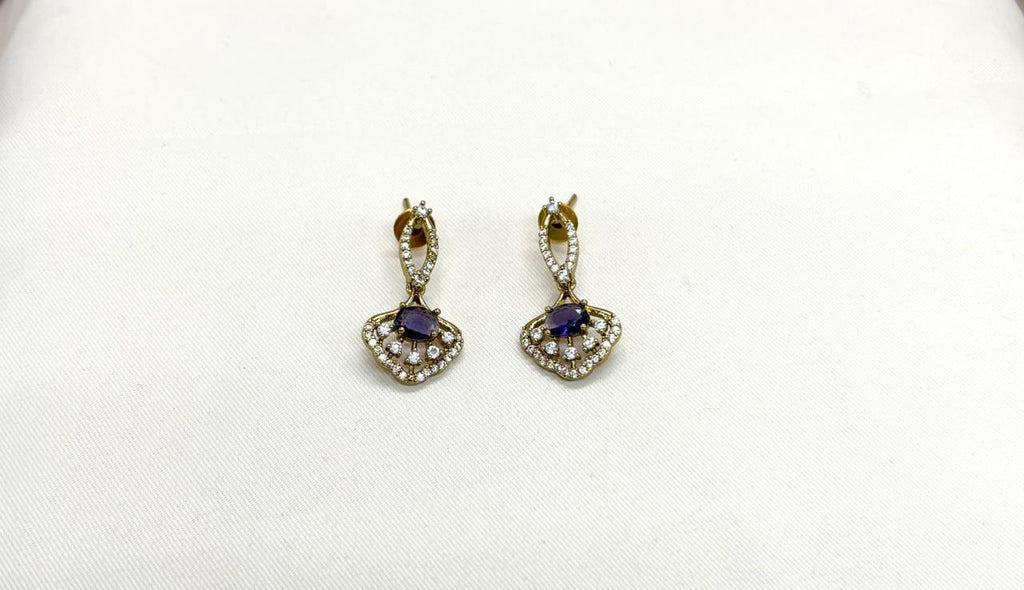 Victorian Purple-Stone Short Necklace