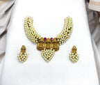 Gold Plated White Pearls Necklace