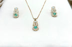 Polki moissanite stone chain with locket