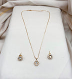 Polki moissanite stone chain with locket