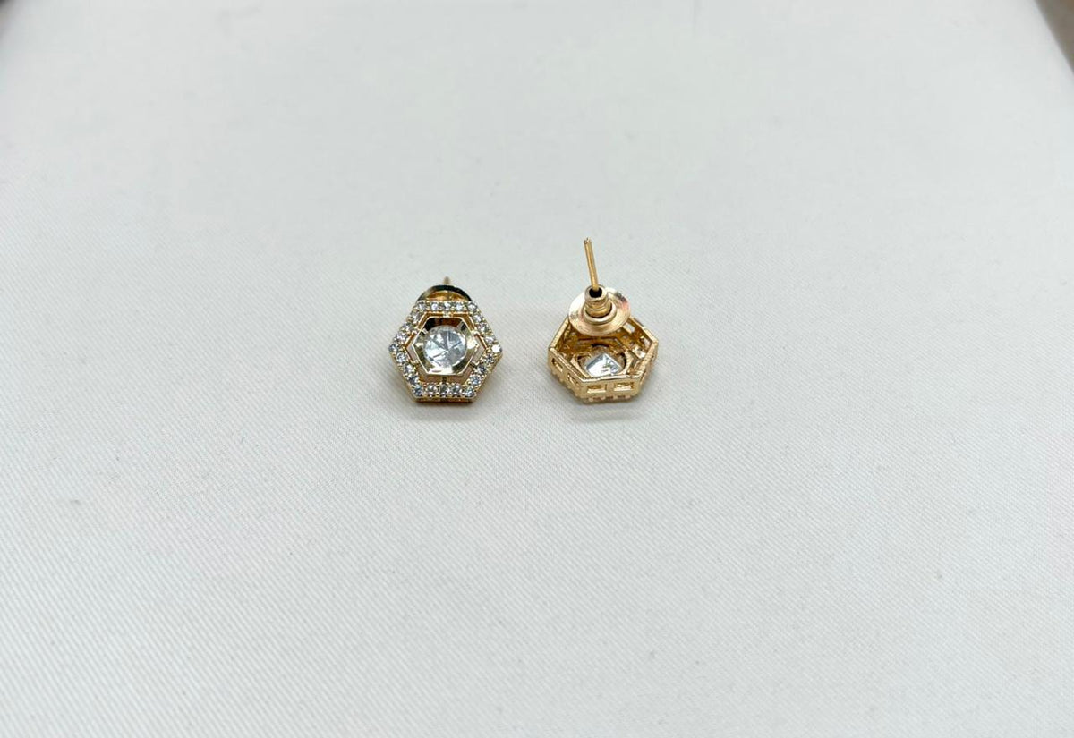 Polki moissanite stone chain with locket