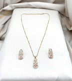Polki moissanite stone chain with locket