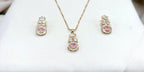 Polki moissanite stone chain with locket