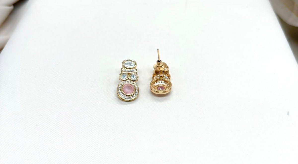 Polki moissanite stone chain with locket