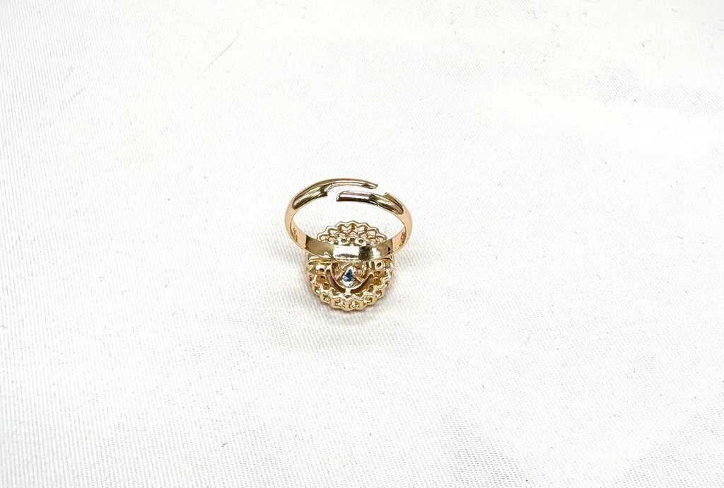 Rose Gold White-Stone Ring for Women