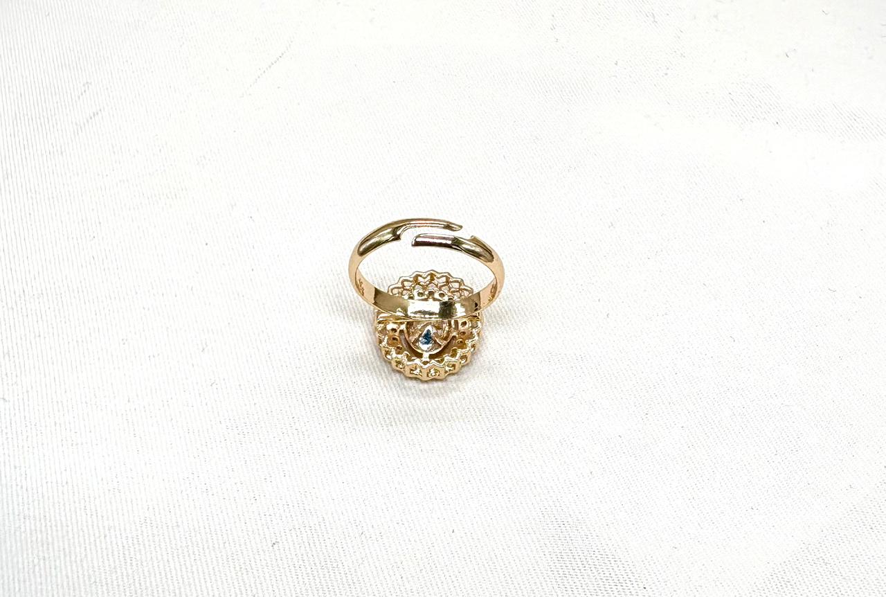 Rose Gold White-Stone Ring for Women