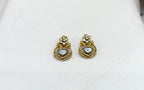 moissanite stone gold plated short necklace