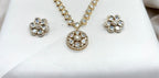 Polki moissanite stone necklace