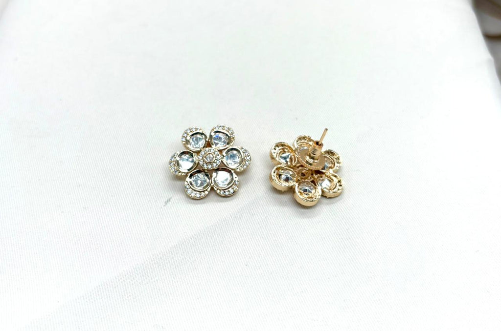 Polki moissanite stone necklace