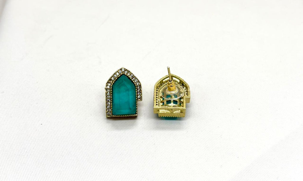Mint-Green Moissanite Earring