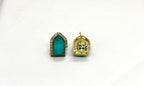 Mint-Green Moissanite Earring