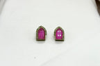 PInk Moissanite Earring