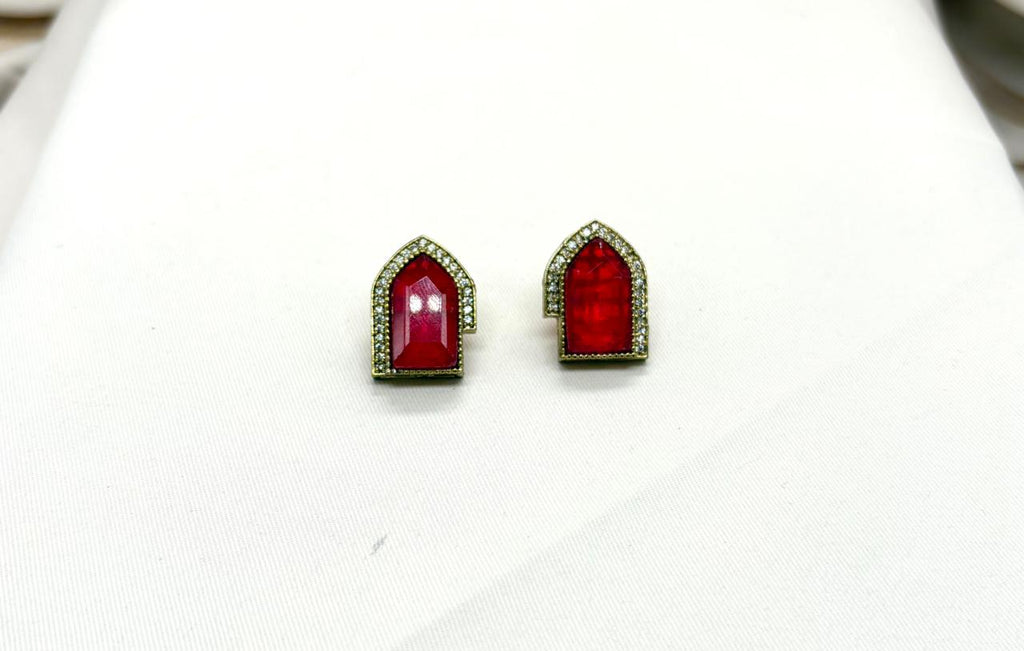 Red Moissanite Earring