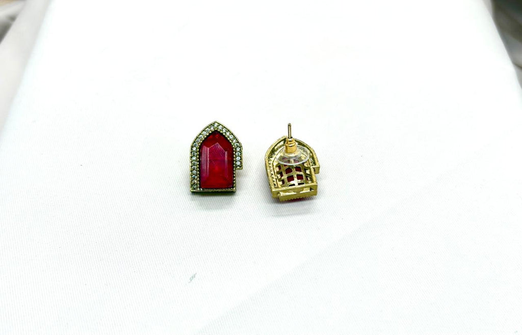 Red Moissanite Earring