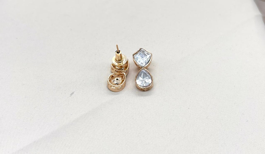 Polki moissanite stone chain with locket 3 layer